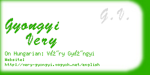 gyongyi very business card